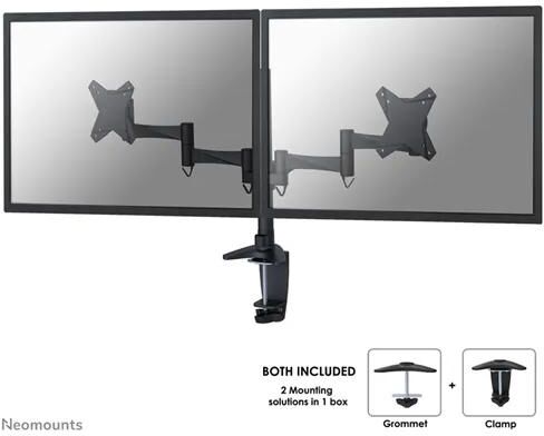 Neomounts Suporte de mesa FPMA-D1330D para monitores 10-27 (PRETO)