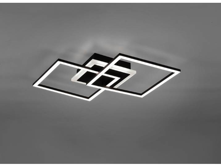 Reality LED Deckenleuchte VENIDA schwarz matt, Acryl weiß