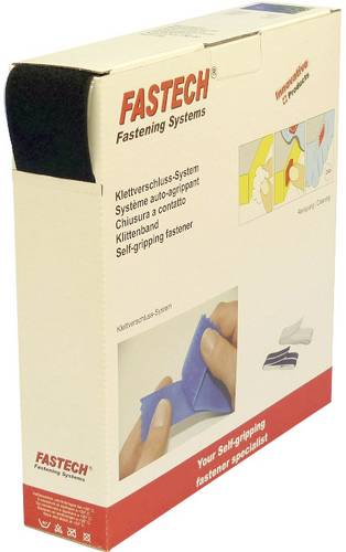 FASTECH B50-SK-L-999925 Klettband zum Aufkleben Hotmelt Flauschteil (L x B) 25000mm x 50mm Schwarz 25m