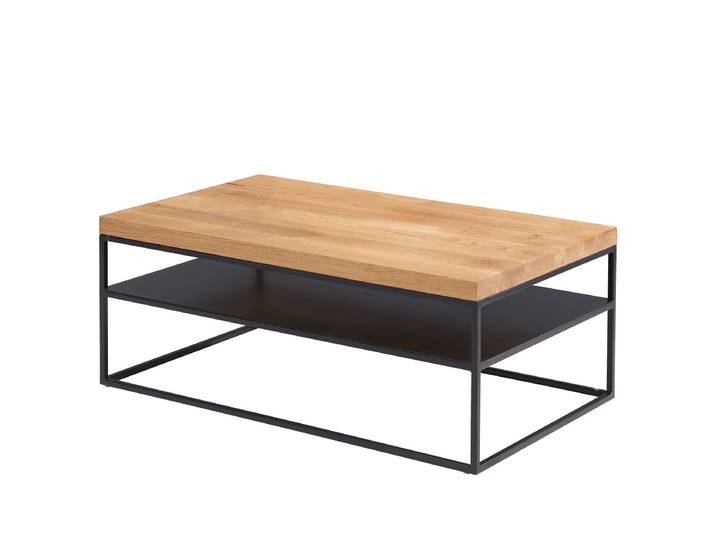 Table basse rectangulaire Ossofo 100 x 40 x 60cm Marron/Noir