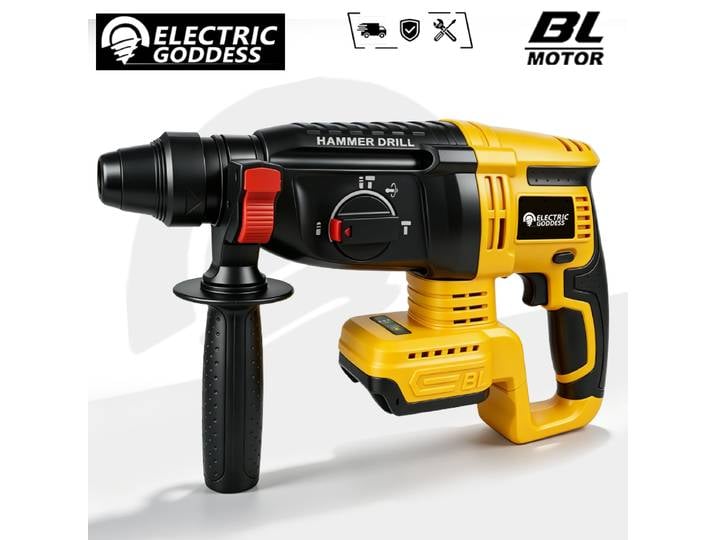 Marteau perforateur électrique sans fil 26 mm, multifonctionnel, léger, à percussion, compatible avec la batterie Dewalt 20V.