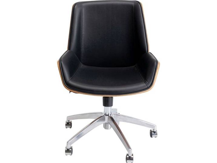 Chaise de bureau pivotante Rouven noire Kare Design