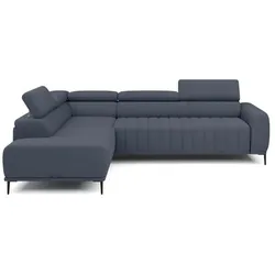 Ecksofa Gandi Cord Grau Anthrazit