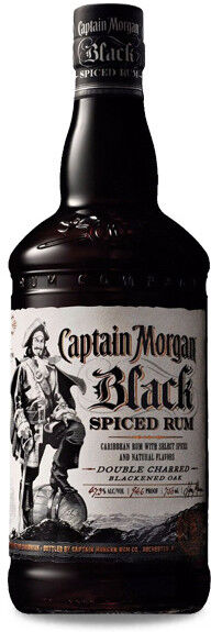 Captain Morgan Black Spiced Rum 1 Liter - 1 Liter