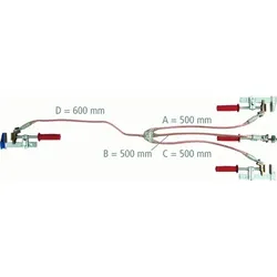 Dehn VQKTK4T Erdungs- und Kurzschließvorrichtung 3-polig 25mm2 mit Zwingenklemmen EKV3 25BS ZK VQKTK4T EKV325BSZKVQKTK4T