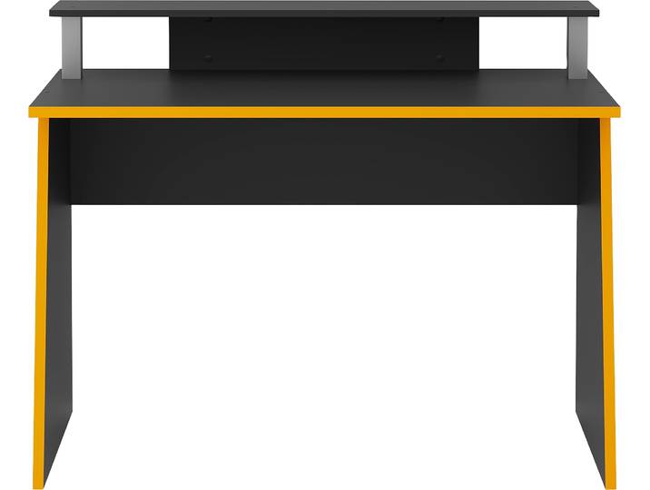 Gamingtisch FMD Zocker , grau (anthrazit, anthrazit, anthrazit), B:117cm H:77,7cm T:50cm, Tische, Gamingtisch, Breite 117 cm