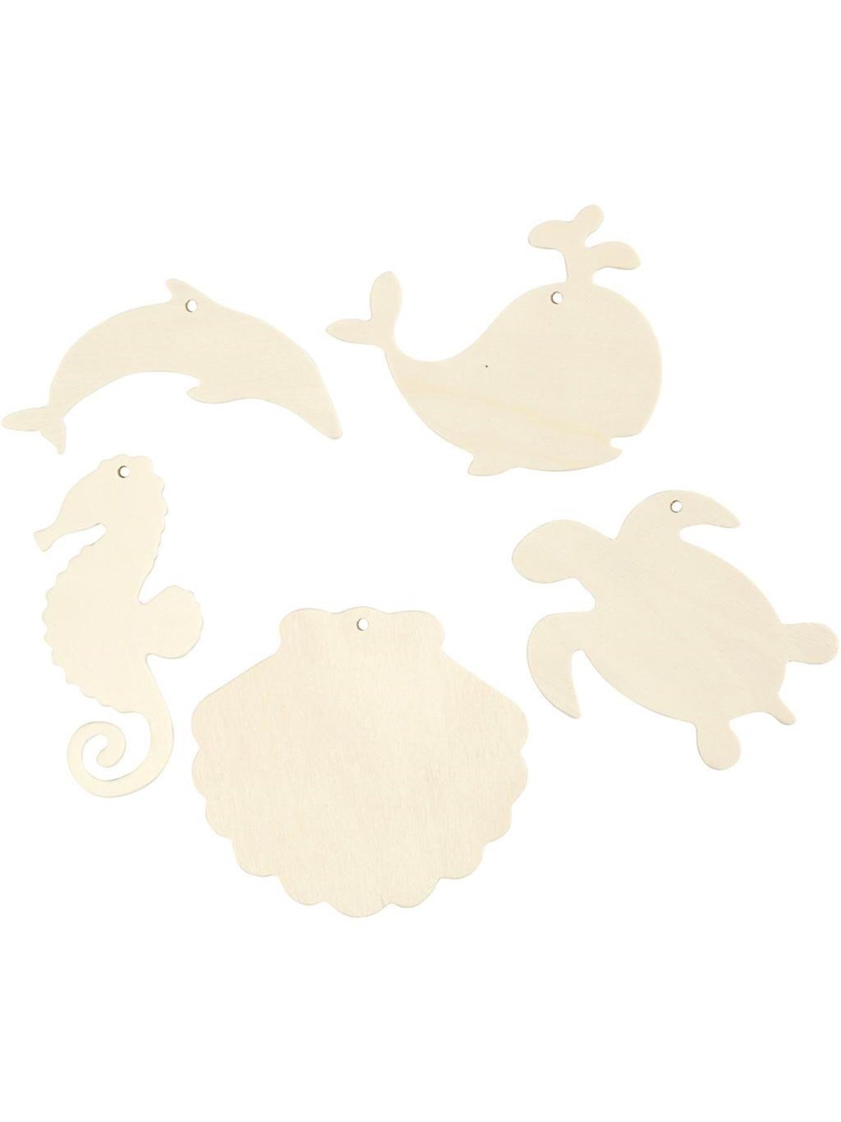 Creativ Company Wooden Sea Animals with Hanging Eye