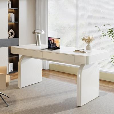 YUZHOU 63-Inch Executive Desk, Modern Office Desk with 2 Drawers