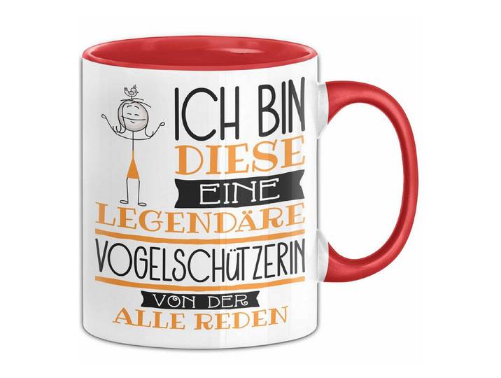 Trendation Tasse Vogelschützerin Tasse Geschenk Ich Bin Diese Eine Legendäre Vogelsch