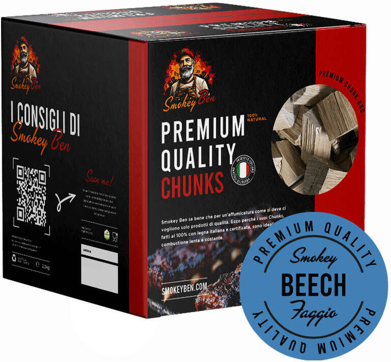 Smokey Ben Chunks di Faggio per affumicatura (2 Kg)