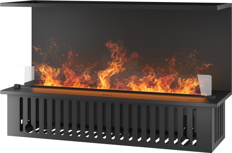 Inside C1200 Einbau-Wasserdampfkamin mit mehrfarbiger Flamme, 3D-Effekt und App-Steuerung, 2,4-l-Tank - 120 cm, automatische Nachfüllung