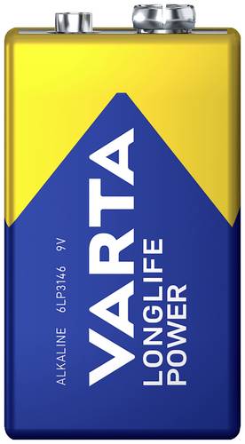 Varta LONGLIFE Power 9V Bli 1 9V Block-Batterie Alkali-Mangan 580 mAh 9V 1St.