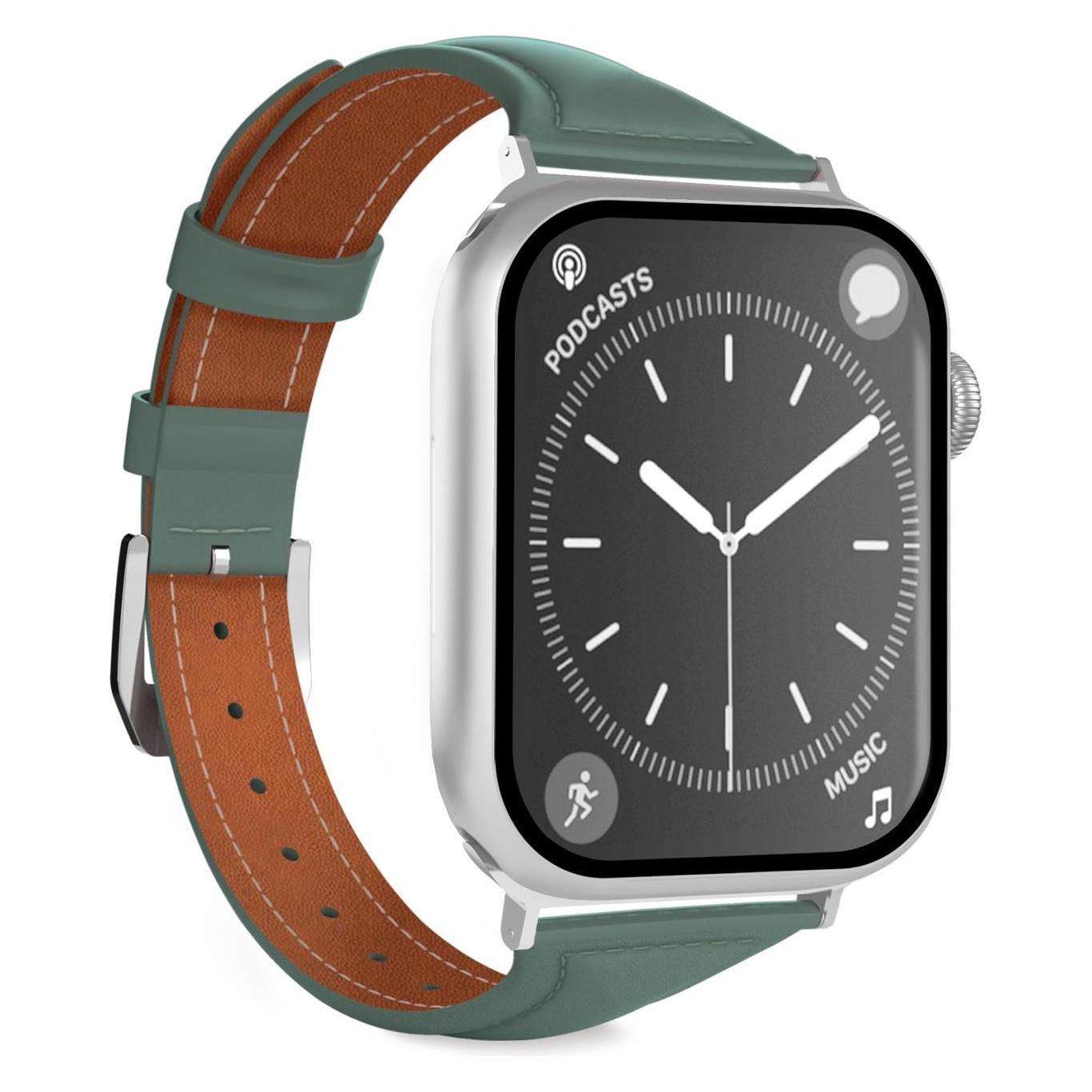 Puro Petite Lederarmband für Apple Watch (Echtleder) (PUAW40PETGRN)