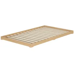 Erst-Holz Niederflurbett Flachbett 120x200 Buche Massivholz natur mit wählbarem Zubehör V-60.66-12 Rollrost inkl.
