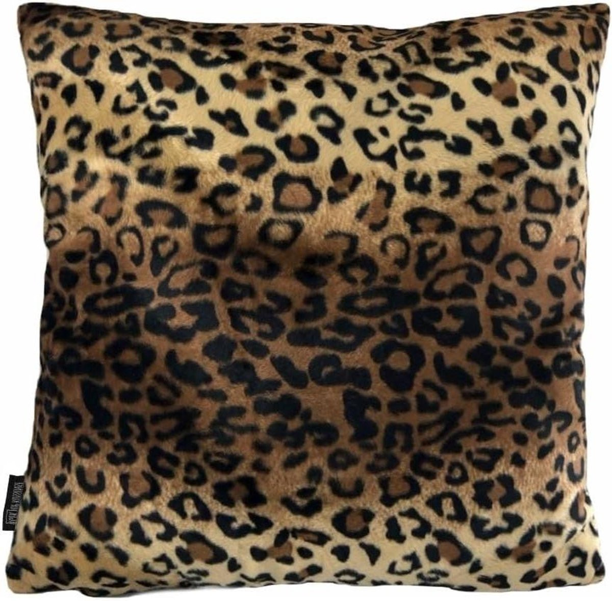 Kussenhoes Luipaard in Bruin - Zachte Pluche Sierkussenhoes voor Decoratie - 45 x 45 cm