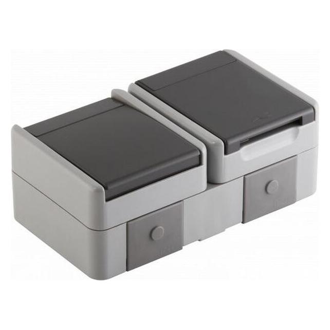 TEM STECKD+SCHALT 16A+10AX GY / TEMCAT CF16GY-U IP44 SET CF16GY-U (CF16GY-U)