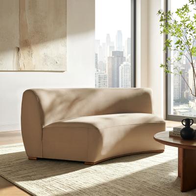 Modway Rialta Curved Armless Performance Velvet Sectional Loveseat