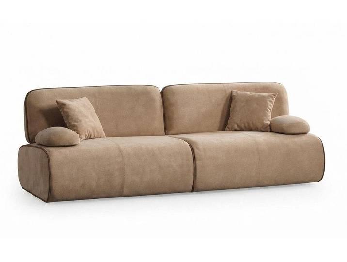 Xlmoebel Big-Sofa Moderner 3-Sitzer Sofa Stil Beigе Luxuriöse Bequem Hochwertig, 1 Teile, Luxuriöse Bequemlichkeit