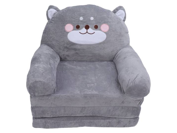 Canapé enfants canapé dessin animé chien gris pliable large poignée doux respirant enfant en bas âge chaise pour lire dormir relaxant