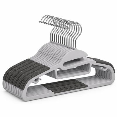 WellHome - Set mit 50 rutschfesten und schmalen Kunststoffbügeln mit drehbarem Haken 42x21,7 cm