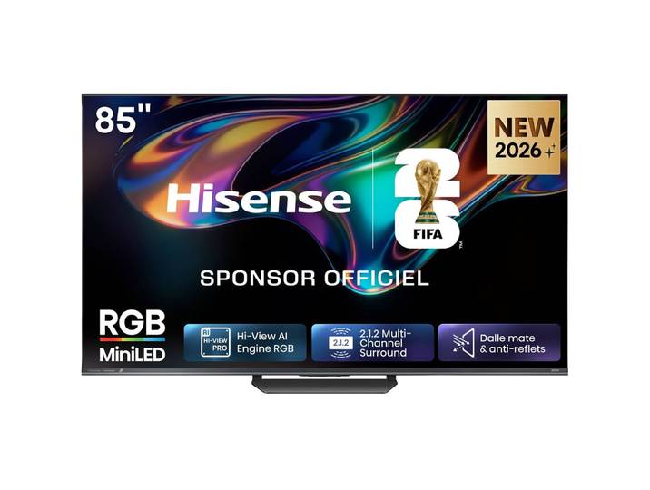 Téléviseur Connecté Hisense 85ur8s 85\ 4k Rgb Mini Led Smart Tv Vidaa 180hz Noir