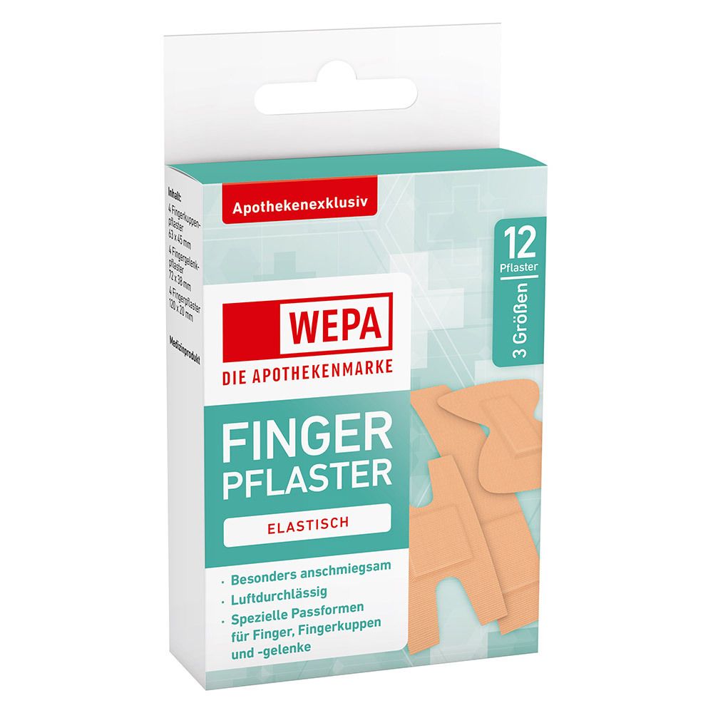 Wepa Fingerpflaster Mix 3 Größen 12 St Pflaster