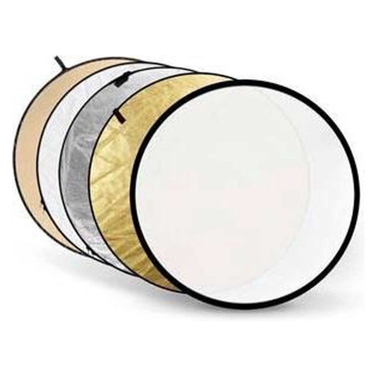 Godox 5 in 1 Reflexionsschirm Gold, Silber, Soft Gold, WeiÃ, Transparent 110cm (Faltreflektor, 110 cm) (D39833)