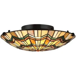 Alcott Tiffany 2 Light Flush Deckenleuchte
