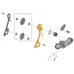 SHIMANO Schaltwerkskäfig Kettenleitblech außen mittellang | Ultegra