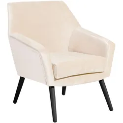 SESSEL Kachka Bezug Samtvelour Buche schwarz / creme
