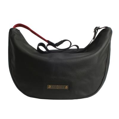 Umhängetasche MARGELISCH "Alin 1", Damen, Gr. B/H/T: 30cm x 21cm x 7cm onesize, schwarz (schwarz, rot), Canvas, Taschen Umhängetasche, aus BSCI zertifizierter Produktion
