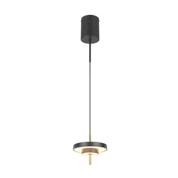 Pendelleuchte LED CCT Hängeleuchte Metall gold schwarz Switch-Dimmer H 150 cm