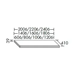 Burgbad Konsolenplatte selbstheilend 39x806x410 Anthrazit Samtmatt, WPGP080A0286 WPGP080A0286