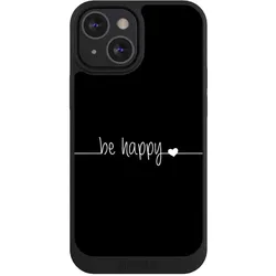 Nivocase Handyhülle für Apple iPhone 13 Mini Hülle NIVOpure Case Schwarz Glück Sprüche Statement (Apple iPhone 13 mini), Smartphone Hülle, Schwarz