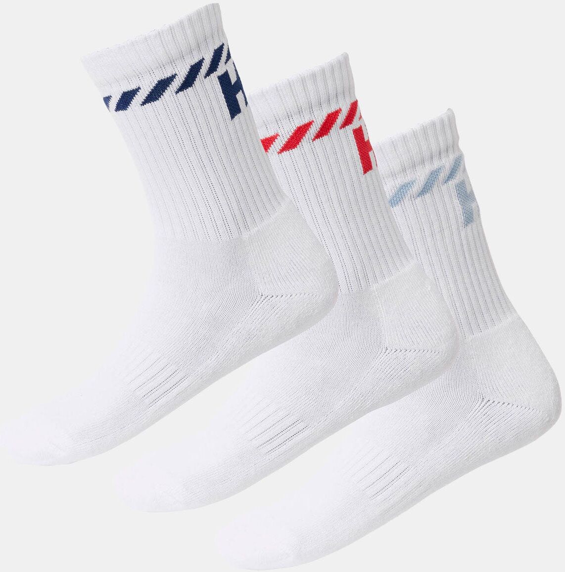 Helly Hansen Unisex Cotton Sport Socks 3-pack - White/Cream - 45-47