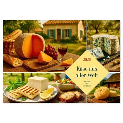 Käse aus aller Welt (Wandkalender 2026 DIN A2 quer), CALVENDO Monatskalender