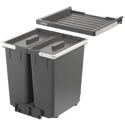Häfele Abfalltrennsystem, Doppel-Abfallsammler 45 Basic S2, 2 x 11 Liter, 501.91.400