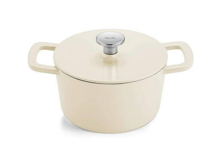 Fissler Bräter Moments Collection, Weiß, Metall, rund, backofengeeignet, Kochen, Töpfe, Bräter