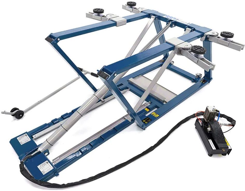 HBM Ponte auto 2500 kg, ponte di lucidatura, ponte ruote, regolabile, extra basso