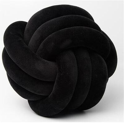 Lush Living Finds Handmade Knot Pillow Ball, Round Throw Pillows, Decorative Cushion, Aesthetic Home Decor, Khaki Cream Pink White Black knot Black
