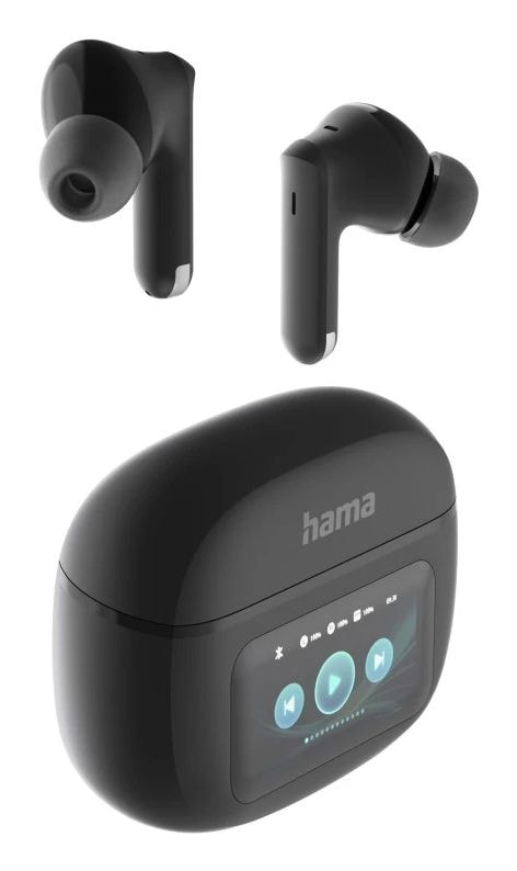 Hama 221820 Spirit Touch In-Ear Bluetooth Kopfhörer kabellos TWS 5 h Laufzeit (Schwarz) 00221820