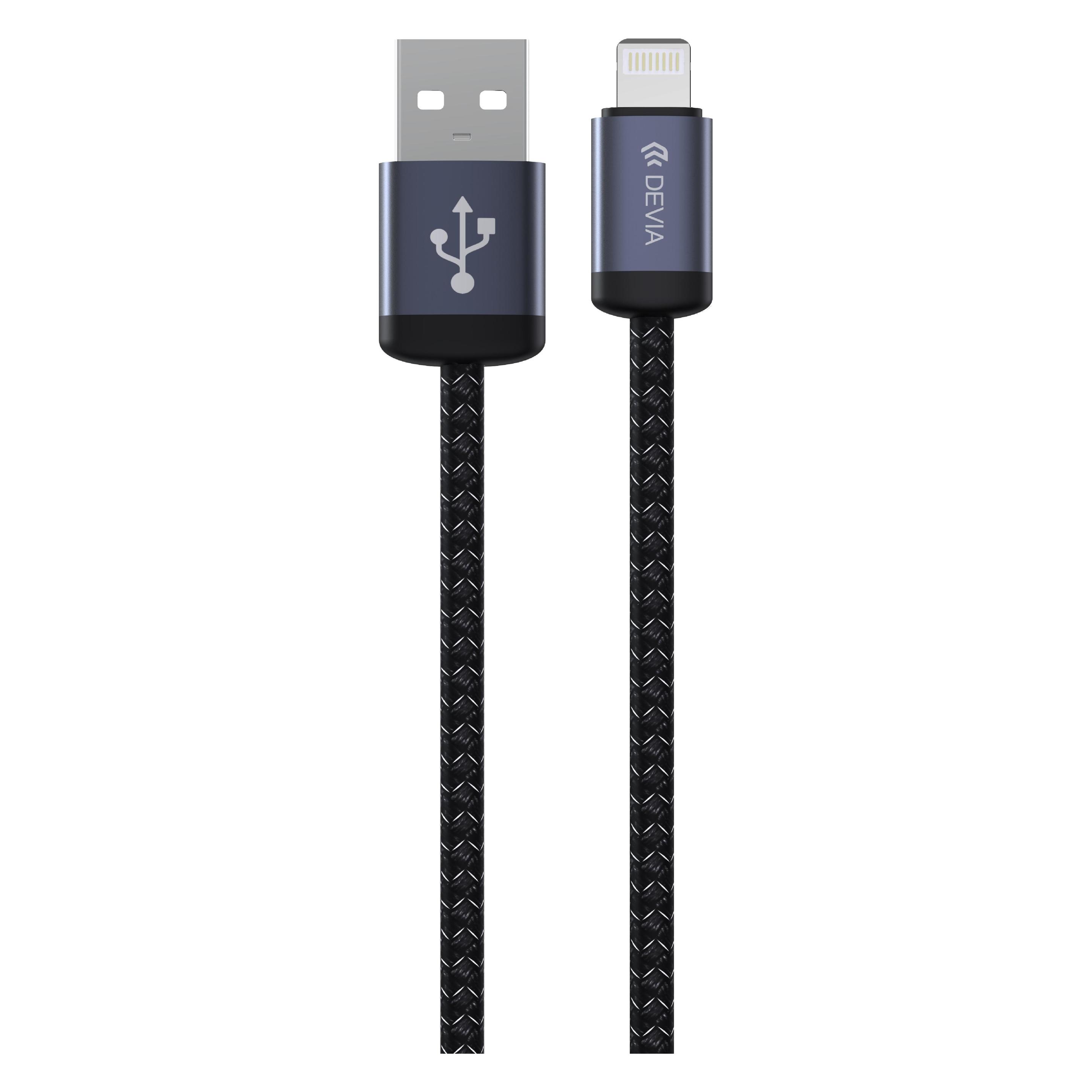 Devia Kabel Gracious EC650 USB - USB-C 1,0 m 2,4A schwarz (1 m, 12 W) (52272821)