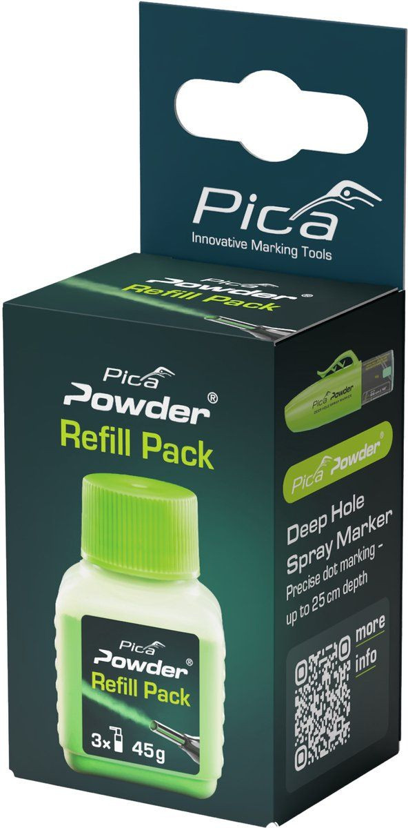 Pica Powder 2020 Navulling Spraymarker Groenfluorescerend Krijtpoeder