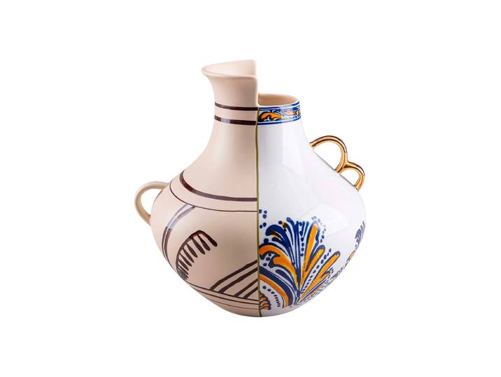 Handbemalte Design Vase „Hybrid Nazca“ aus Porzellan Multicolor Seletti