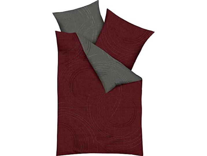 Kaeppel Wendebettwäsche Jaro Feinbiber Rubin Größe 1x 240x220 cm + 2X 80x80 cm