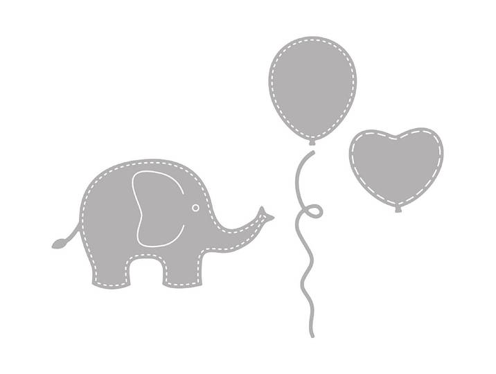 Rayher Stanzschablonen-Set Baby Elephant 4 Stück