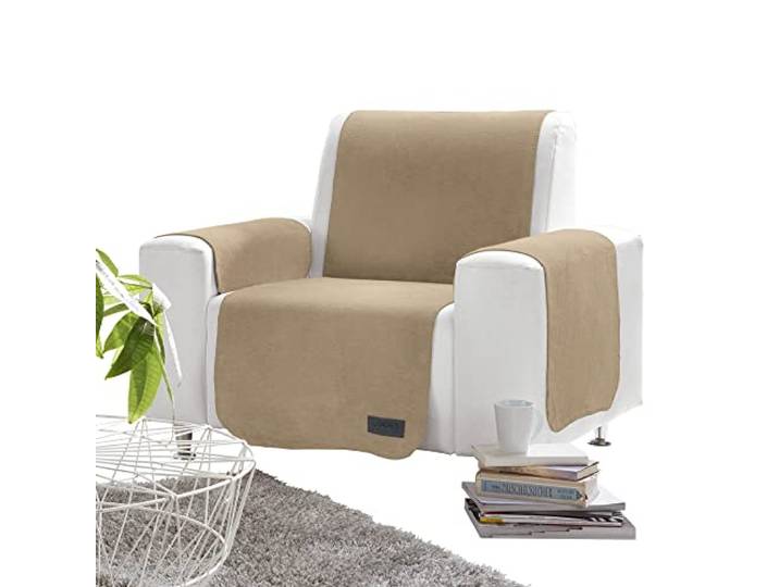 LOOKS by Wolfgang Joop Sessel- und Sofaschoner Baumwollmischung Natur/beige Größe 50x200 cm
