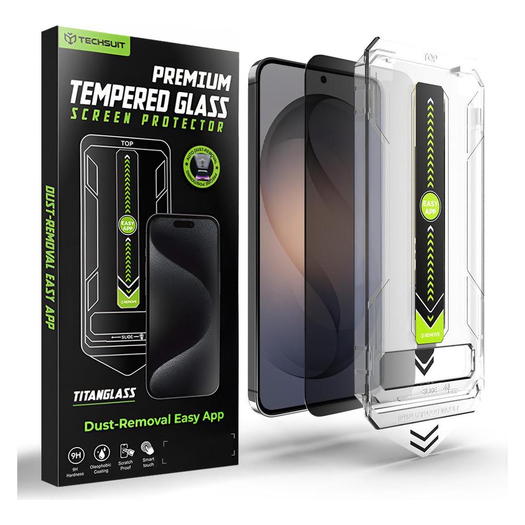 Techsuit - (Fingerprint Unlock Compatible) TitanGlass CrystalHD - Samsung Galaxy S26 - Privacy (1 Stk., Samsung Galaxy S26) (64420642)