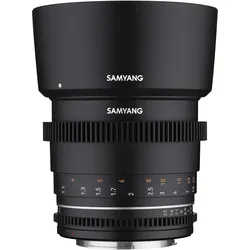 Samyang VDSLR 85 mm T1.5 MK2 Canon EF (Canon EF, APS-C / DX, Micro Four Thirds, Vollformat), Objektiv, Schwarz