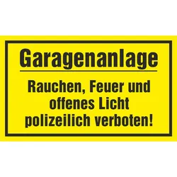 Hinweisschild - Garagenanlage